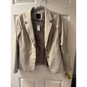 The Limited Collection Women's Beige Linen Blend Blazer Size 10